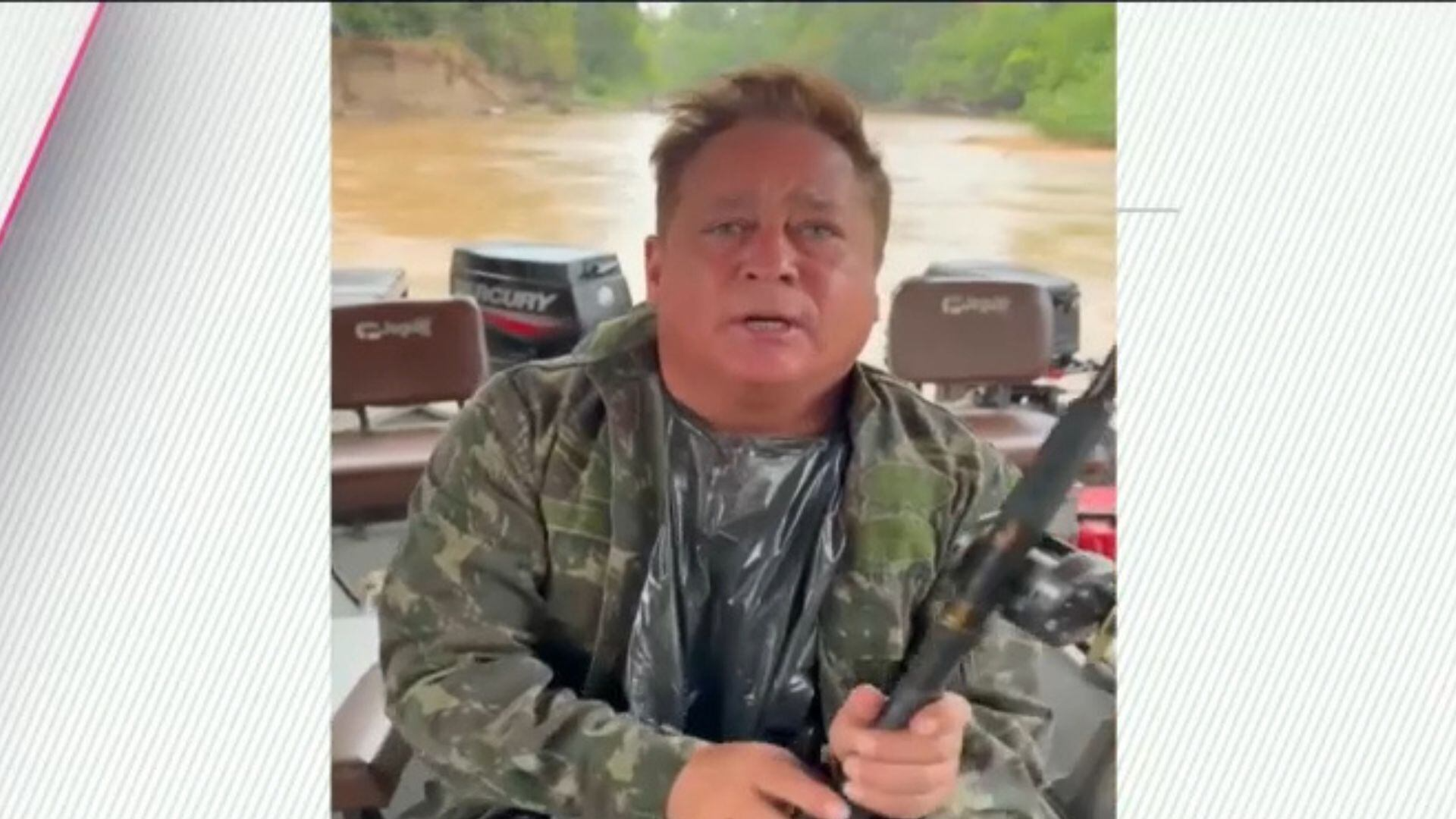 Leonardo veste saco de lixo em pescaria e viraliza nas redes sociais; veja como ficou