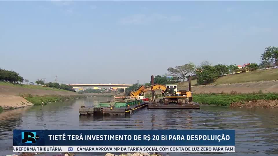 Rio Tietê receberá mais de R$ 20 bilhões em investimentos até 2026 para despoluição