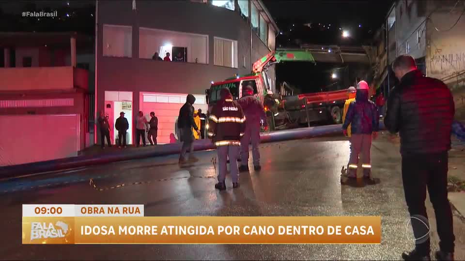 Idosa morre após ser atingida por cano de obra da Sabesp