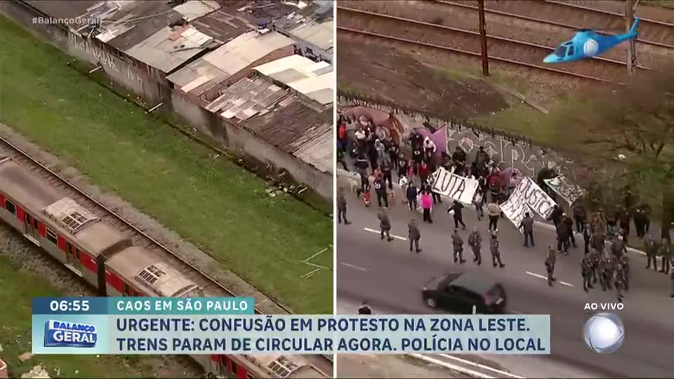 Protesto interrompe parcialmente circulação da linha 12-Safira da CPTM em São Paulo