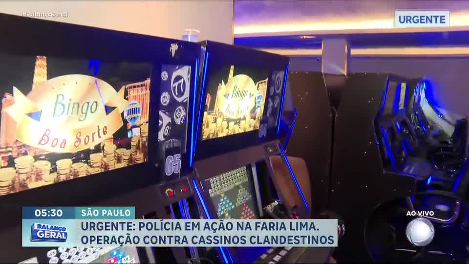 Polícia realiza operação contra bingos clandestinos na Avenida Faria Lima, em São Paulo