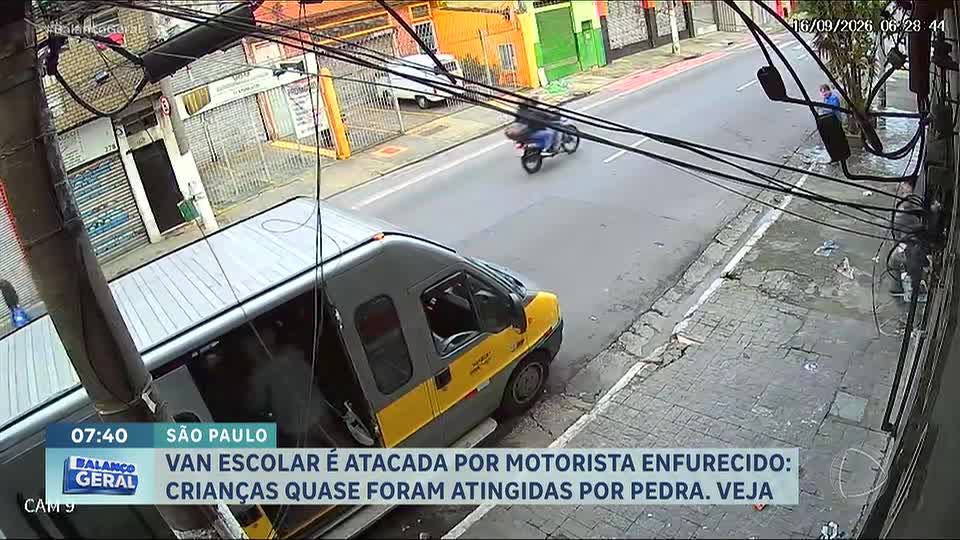 Motorista ataca van escolar após discussão no trânsito em São Paulo