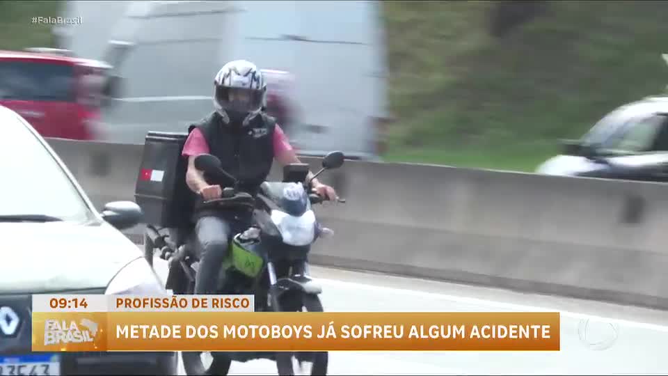 Levantamento aponta que cinco em cada dez motoboys já sofreram acidentes enquanto trabalhavam