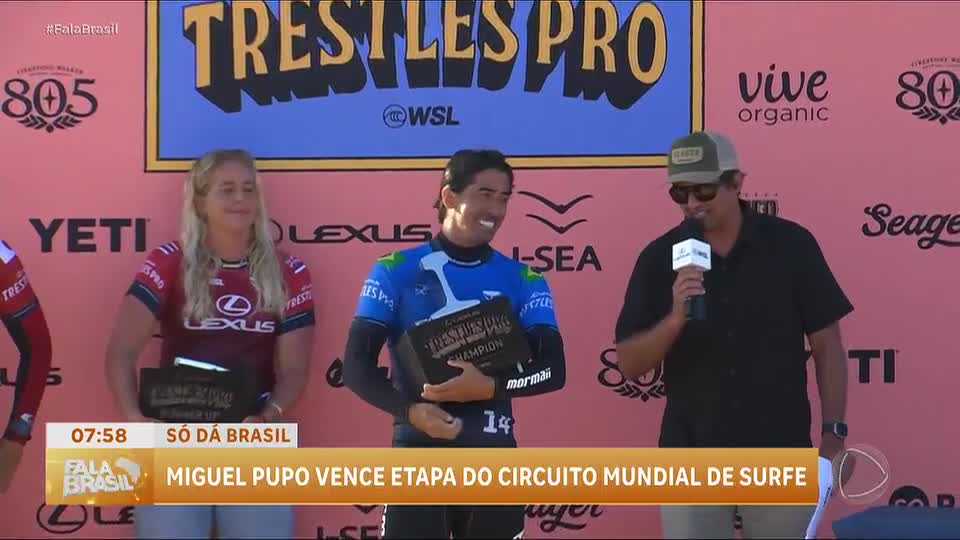 Miguel Pupo vence etapa do Circuito Mundial de Surfe na Califórnia, Estados Unidos