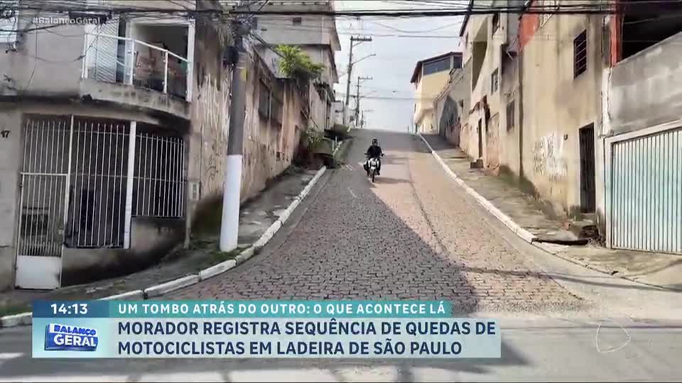 Moradores registram sequência de quedas em ladeira perigosa da zona norte de São Paulo