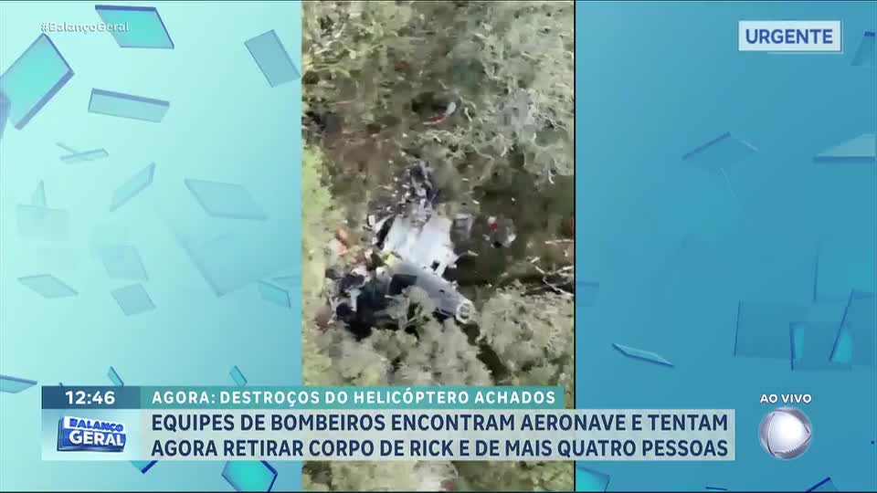 Condições climáticas adversas marcaram voo de helicóptero que transportava cantor Rick