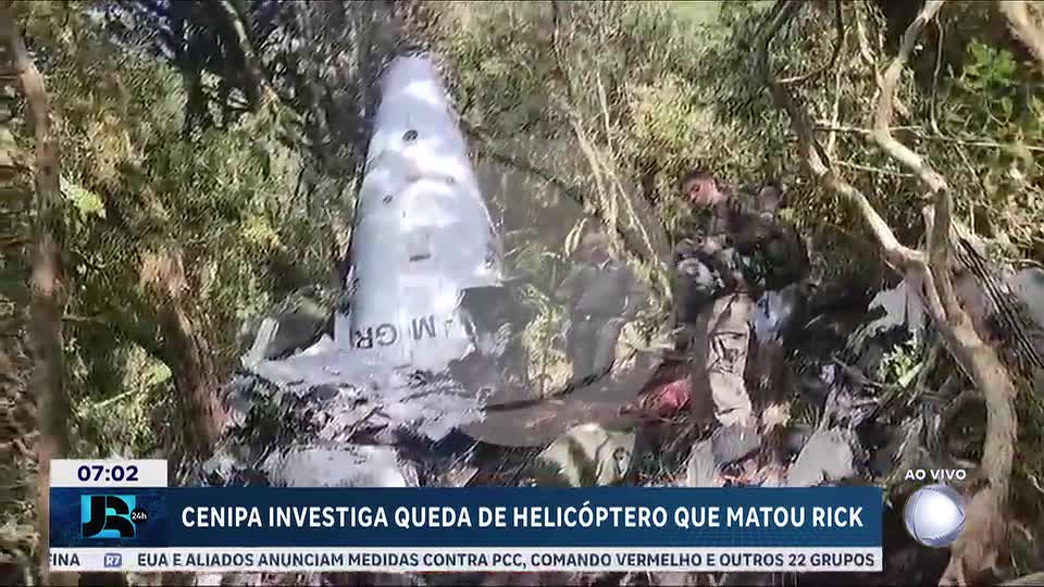 Cenipa e Polícia Civil de SC investigam o que causou queda de helicóptero que matou Rick