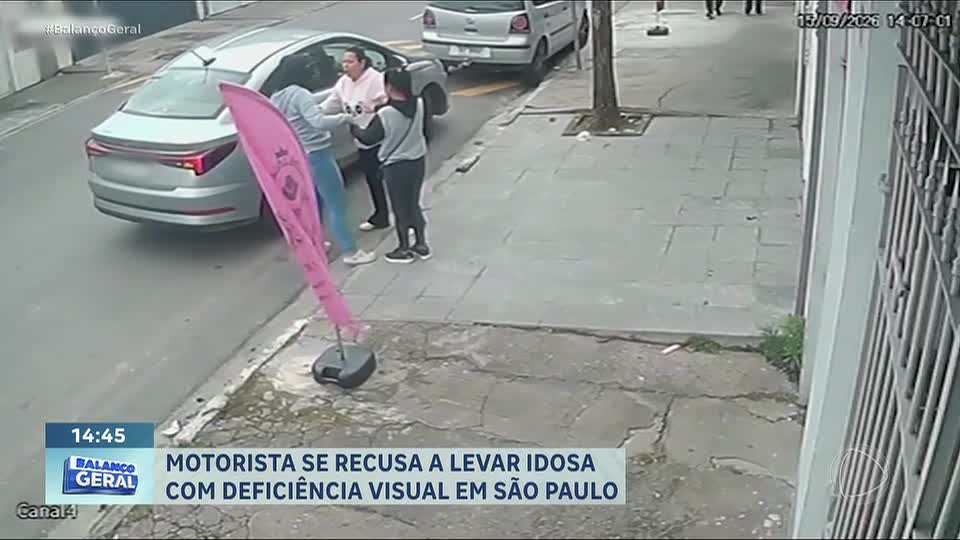 Motorista de aplicativo se recusa a levar idosa com deficiência visual em São Paulo