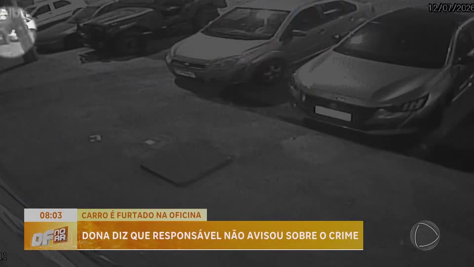 Após um mês, mulher descobre furto de carro em oficina no Guará (DF)
