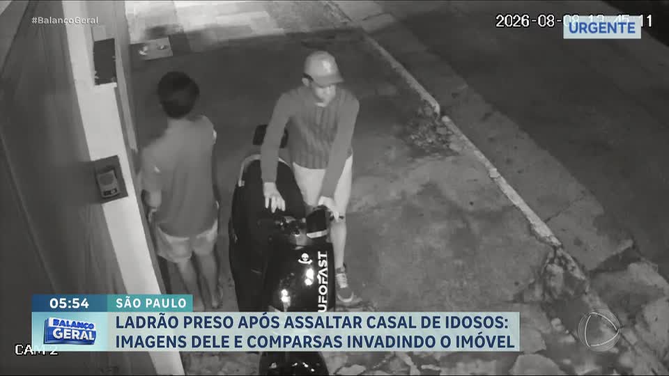 Ladrão é preso após assaltar casal de idosos na zona leste de São Paulo