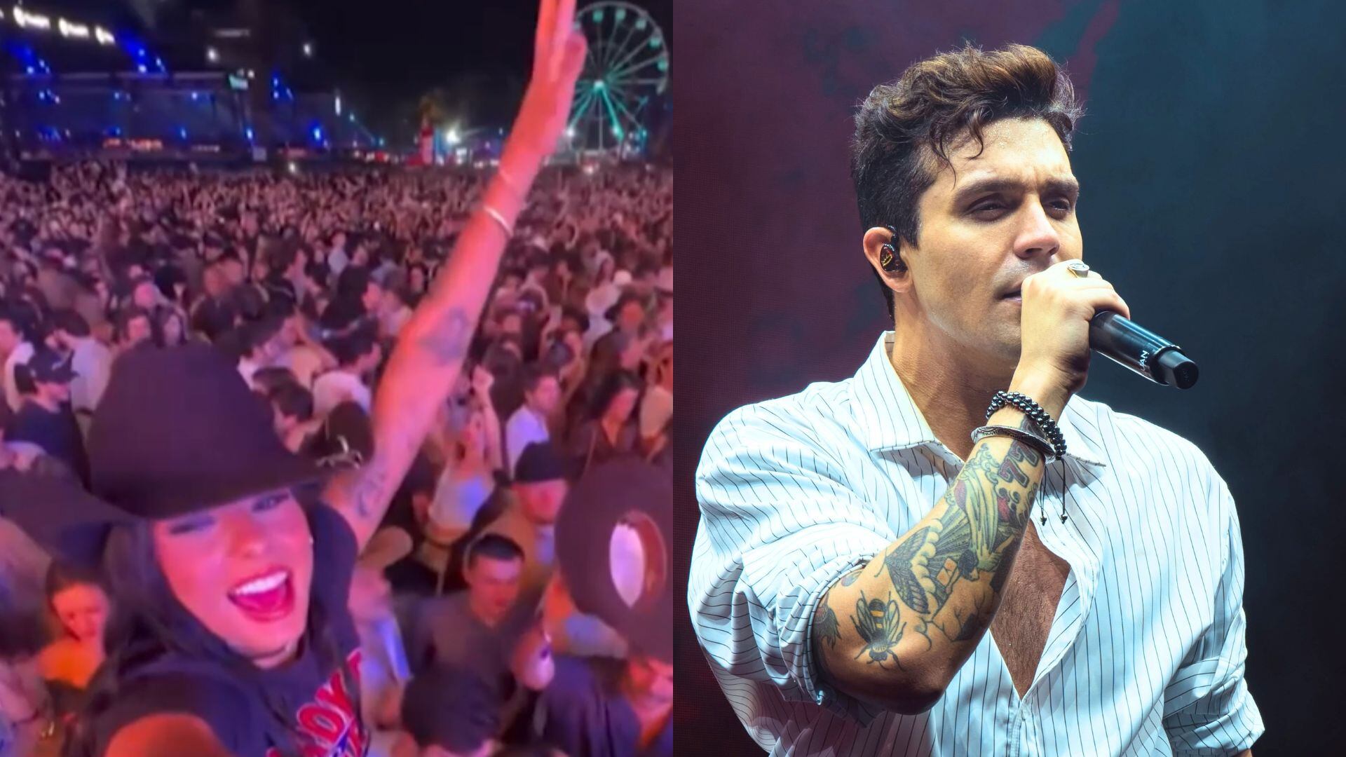 Ana Castela faz de tudo para ser notada por Luan Santana em show do cantor