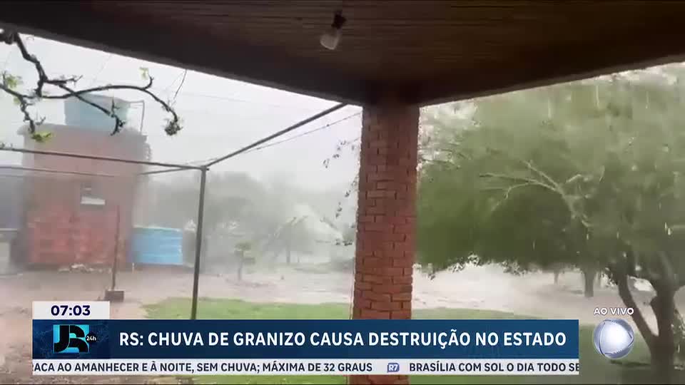 Mais de 2.000 casas ficam danificadas após chuvas de granizo no Rio Grande do Sul
