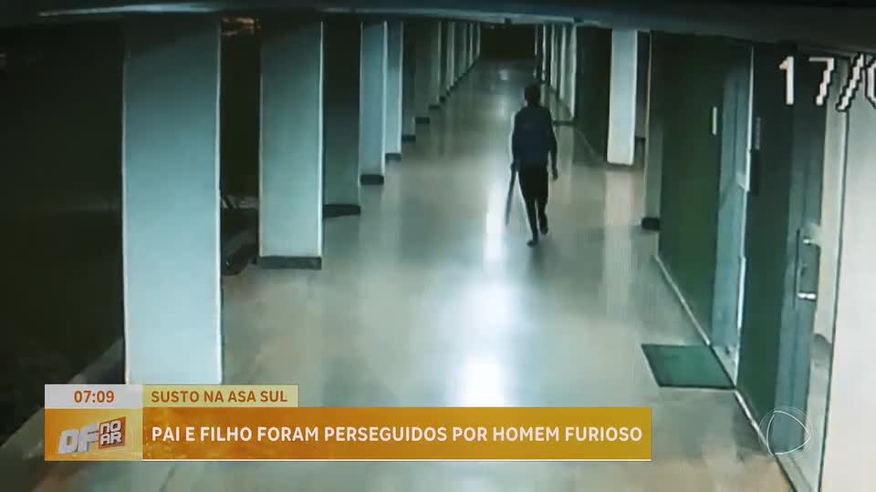 Homem ameaça pai e filho com pedaço de madeira em prédio na Asa Sul (DF)