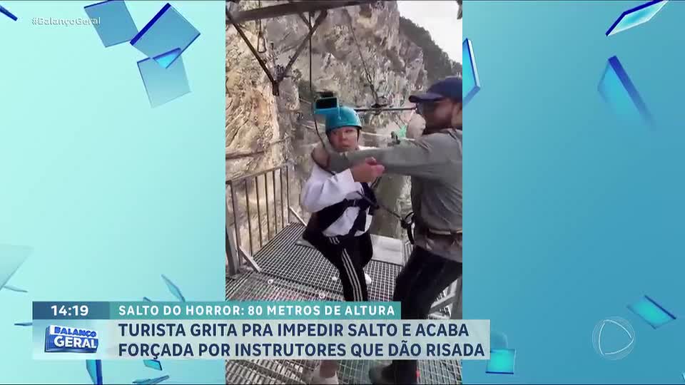 Instrutor obriga turista a fazer salto radical na Rússia e vídeo gera polêmica