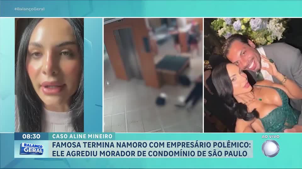 Aline Mineiro termina relacionamento com empresário que agrediu jovem em condomínio de SP