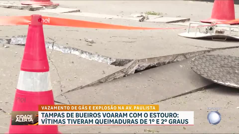 SP: vazamento de gás causa explosão em bueiro e deixa três feridos na avenida Paulista