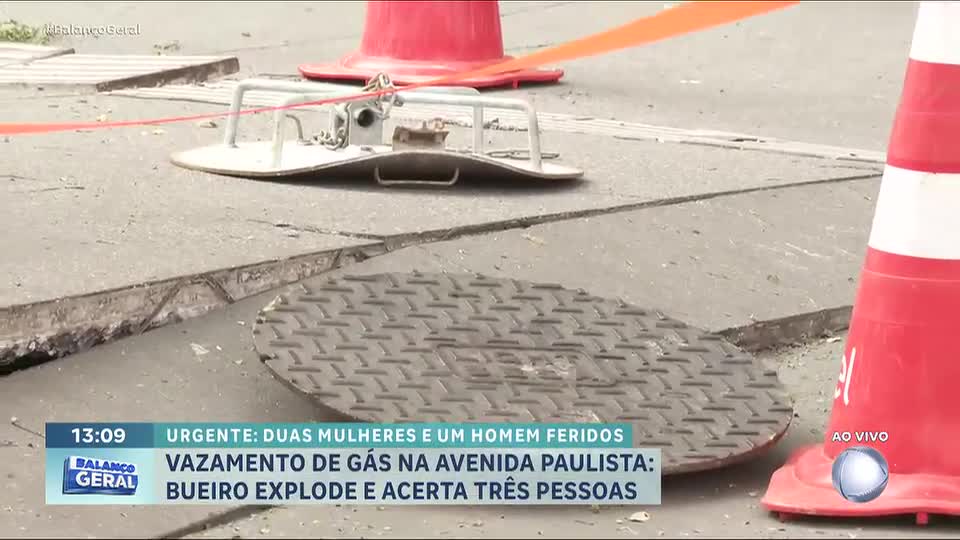 Bueiro explode após vazamento de gás na Avenida Paulista e deixa três feridos