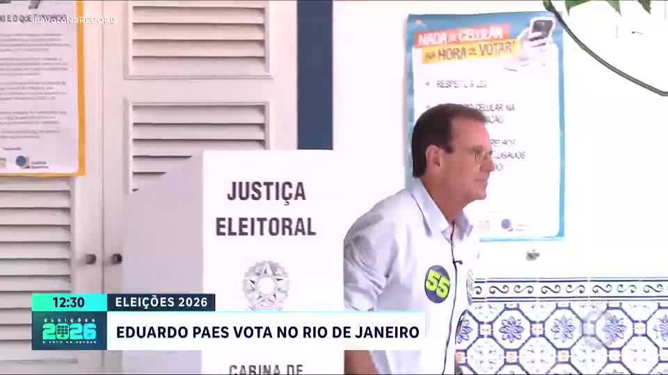 Eduardo Paes e Douglas Ruas votam no Rio de Janeiro