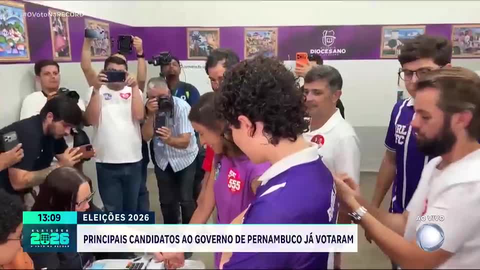 Principais candidatos ao governo de Pernambuco já votaram