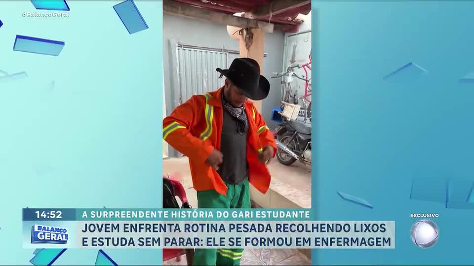 Homem se forma em enfermagem após 16 anos na limpeza urbana em Goiânia (GO)