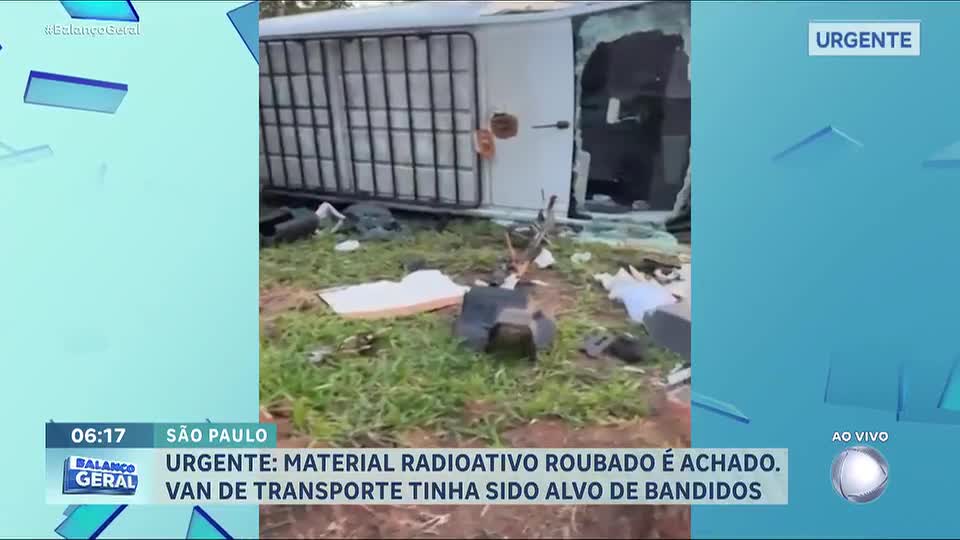 Carga radioativa roubada após sair de aeroporto de SP é encontrada em terreno baldio