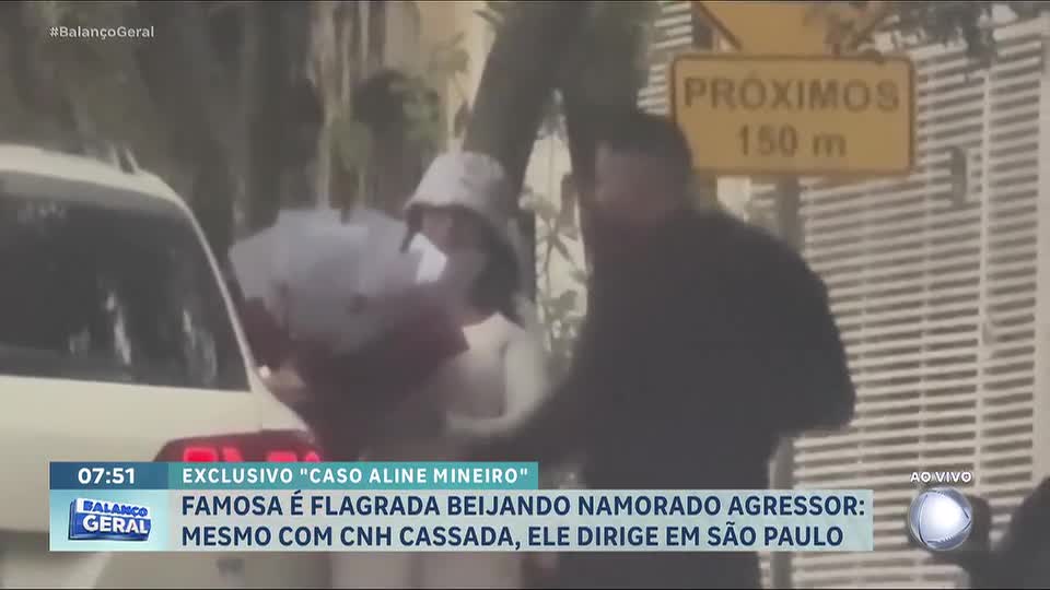 Uma semana após término, Aline Mineiro é flagrada ao lado de ex acusado de tentativa de homicídio
