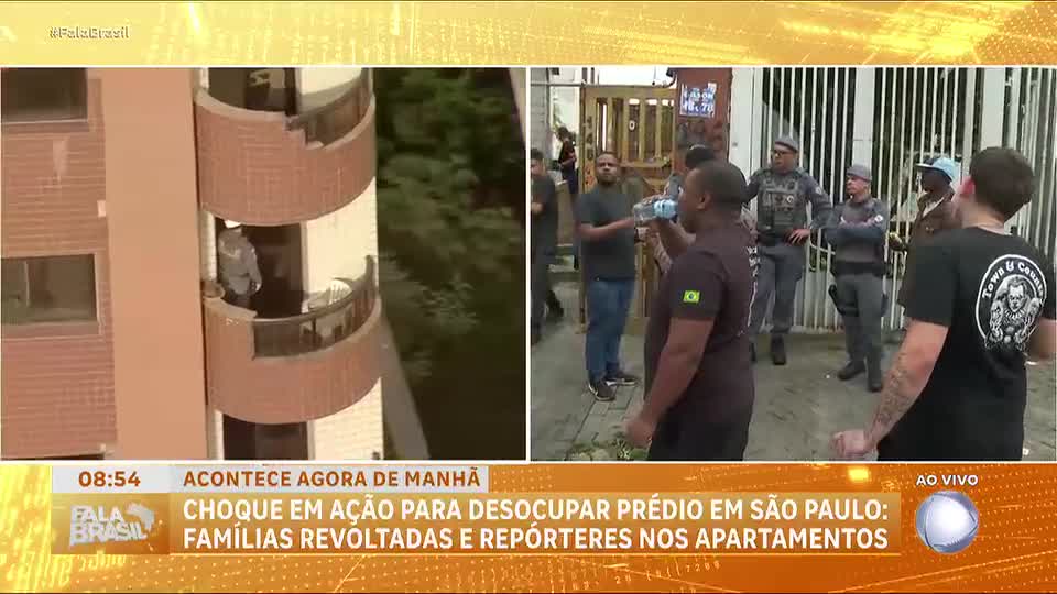 Polícia de SP realiza reintegração de posse em prédio ocupado