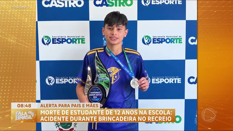 Menino de 12 anos morre após cair durante brincadeira no recreio de escola no interior de MG