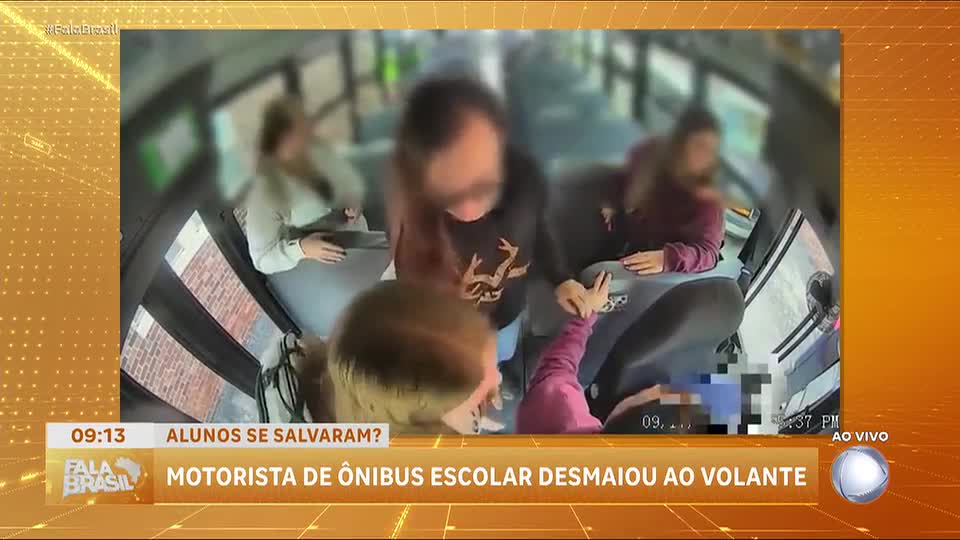 Estudantes evitam acidente após motorista desmaiar em ônibus escolar