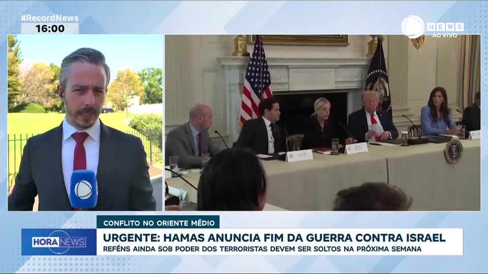 Trump fala sobre acordo de paz em Gaza durante reunião de gabinete