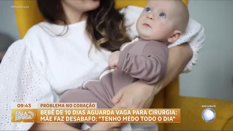 Bebê de 10 dias com problema no coração aguarda transferência urgente em São Paulo