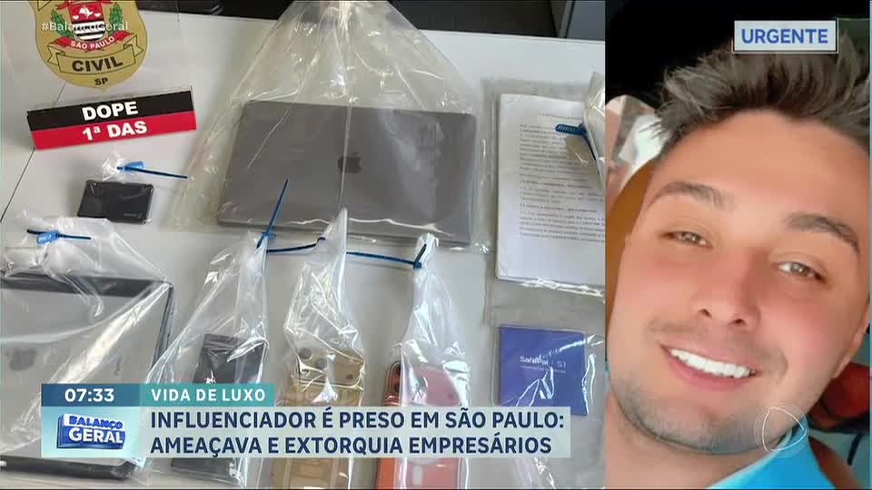 Influenciador é preso por extorsão e fraude em São Paulo