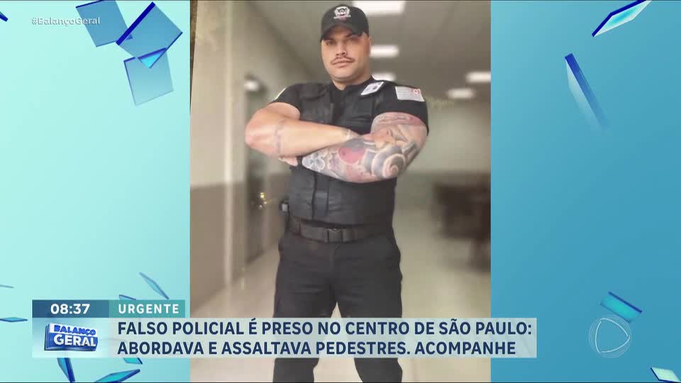 Falso policial é preso após assaltar vítimas com simulacro de arma no centro de São Paulo