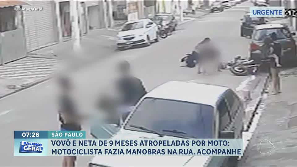 Avó e neta são atropeladas por moto na zona leste de São Paulo