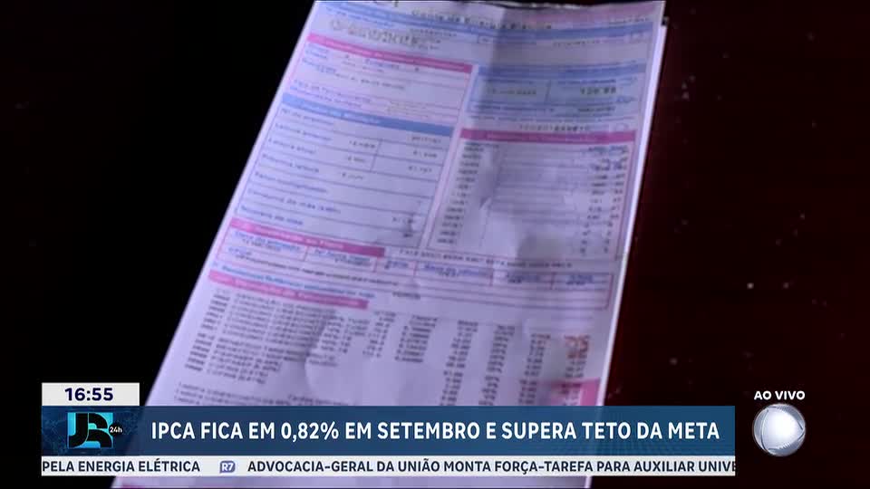 Inflação sobe para 0,82% em setembro, pressionada pela conta de luz, aponta IBGE