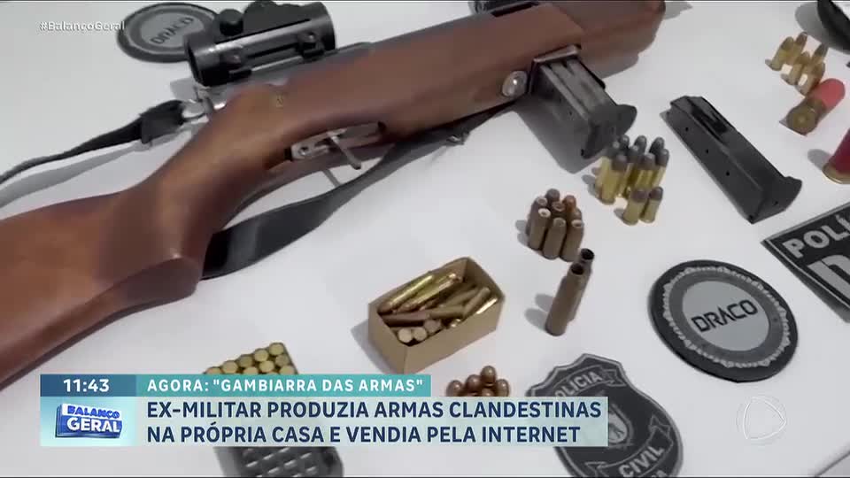 Polícia desmantela fábrica clandestina de armas no quintal de ex-militar