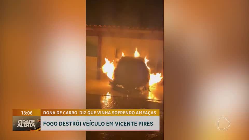 Carro é incendiado em Vicente Pires (DF); mulher suspeita de ação criminosa