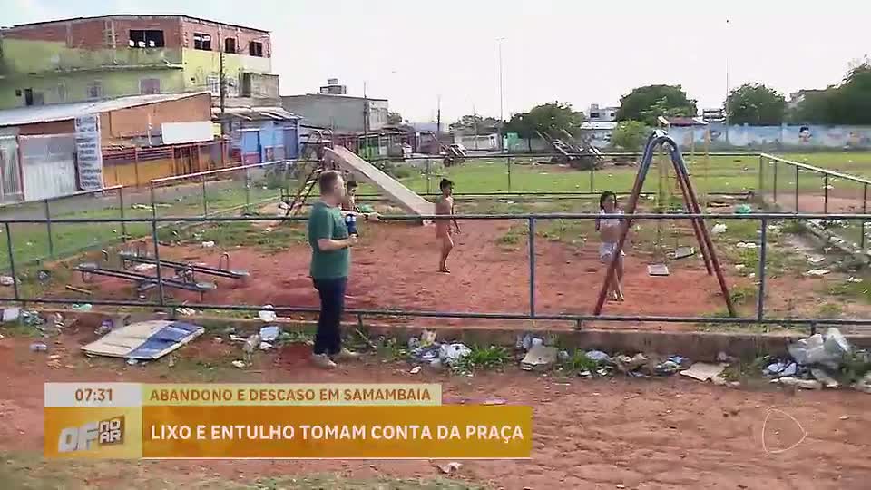 Abandono de praça e parque infantil em Samambaia (DF) continua sem resolução