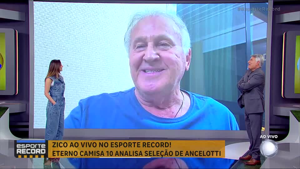 Com Ancelotti, o hexa vem? Zico responde ao vivo no Esporte Record