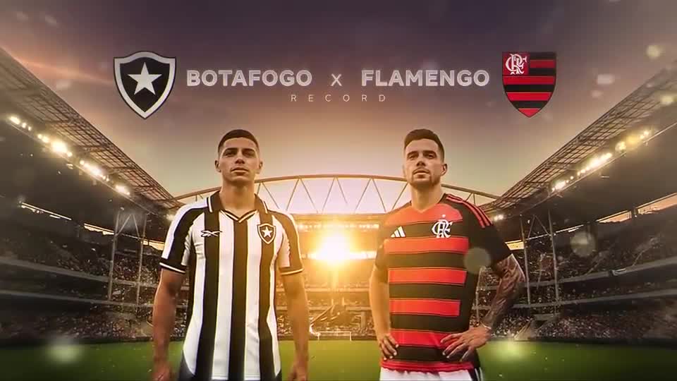 RECORD, R7 e RecordPlus exibem clássico entre Botafogo e Flamengo na quarta-feira (15)