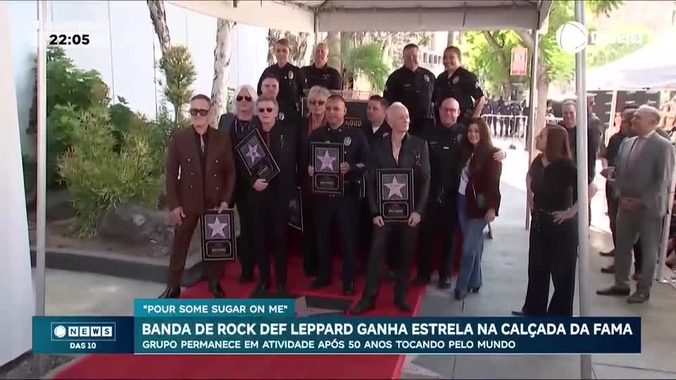 Banda de rock Def Leppard ganha estrela na Calçada da Fama