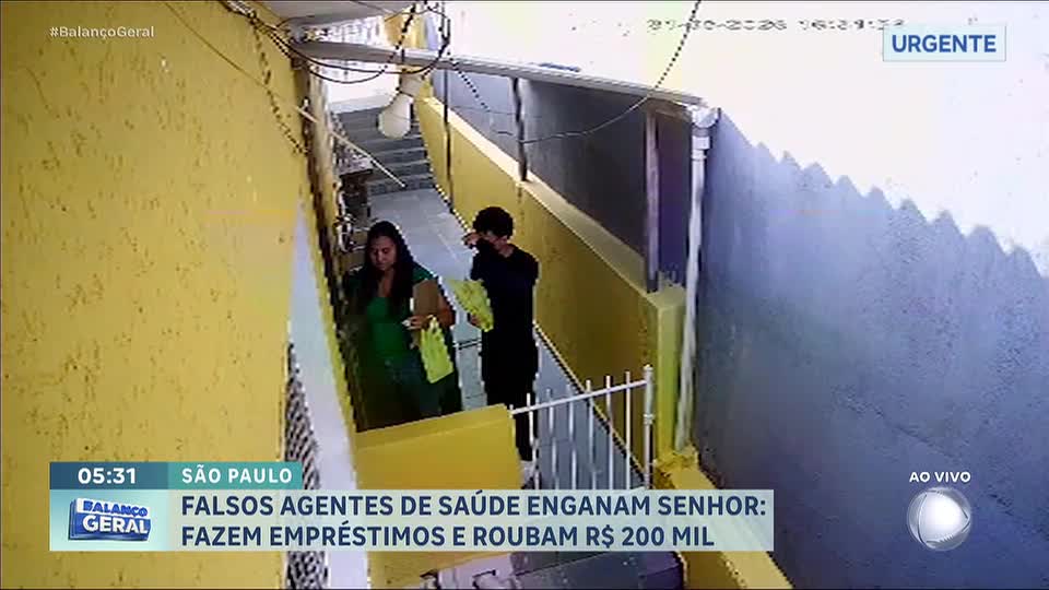 Falsos agentes de saúde aplicam golpe em idoso de 72 anos e roubam mais de R$ 200 mil