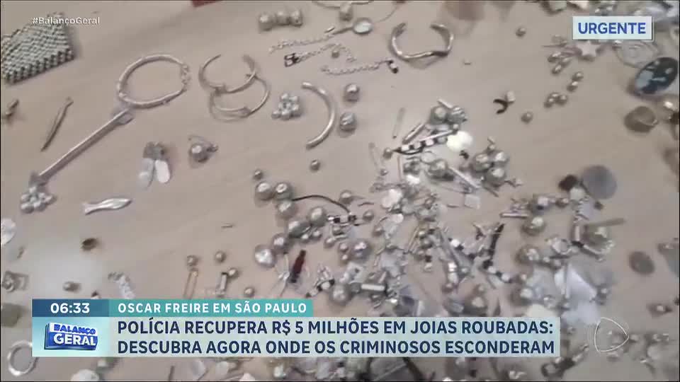 Polícia de SP recupera parte de joias furtadas na Oscar Freire