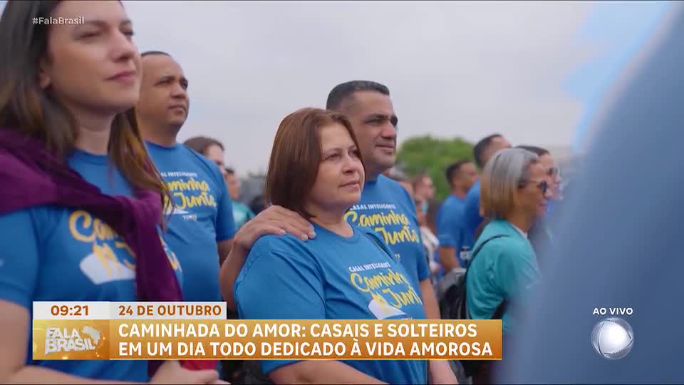Caminhada do Amor reúne casais e solteiros em dia dedicado à vida amorosa