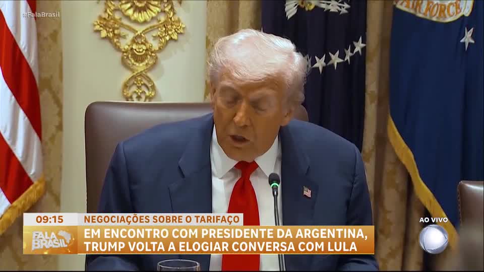Trump elogia conversa com Lula durante encontro com Milei