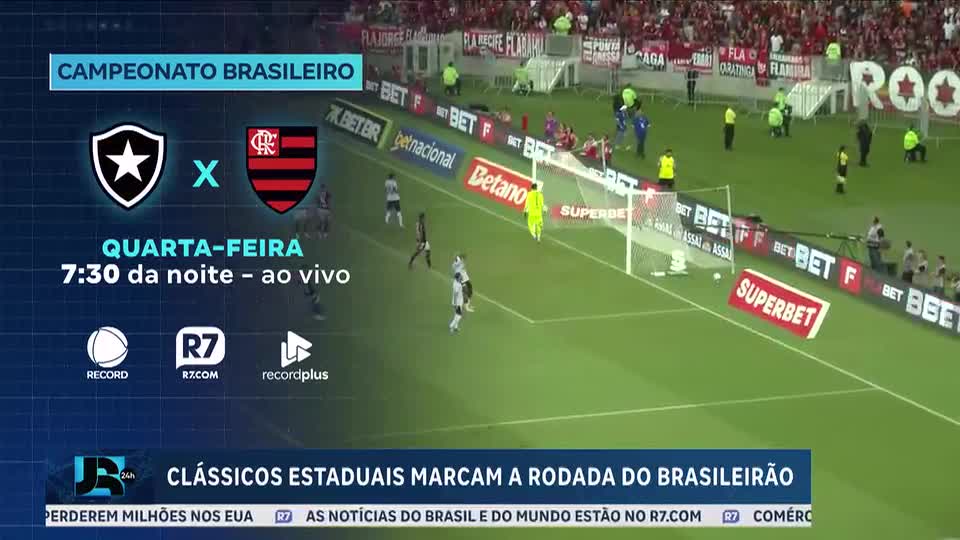 Clássicos estaduais marcam a rodada desta quarta-feira (15) do Brasileirão