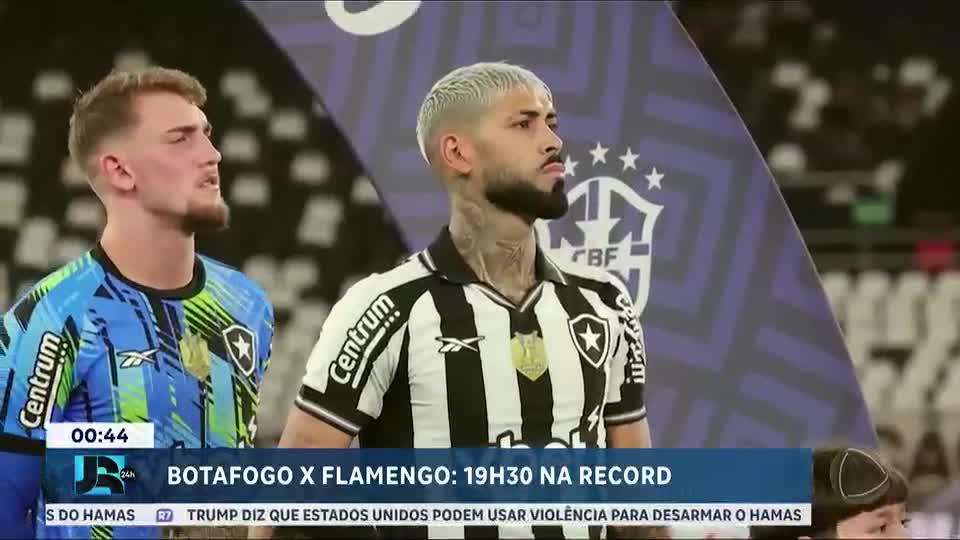 Brasileirão: Botafogo e Flamengo se enfrentam nesta quarta-feira (15) na tela da RECORD