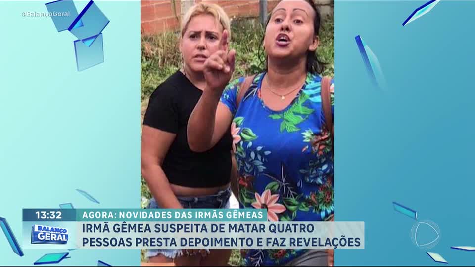 Irmã gêmea suspeita de matar quatro pessoas presta depoimento em Guarulhos (SP)