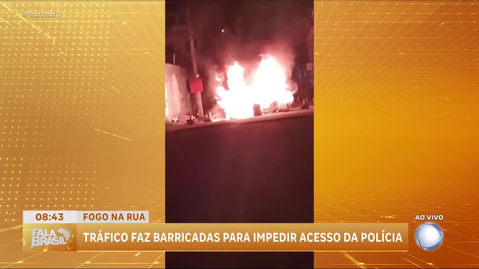Traficantes bloqueiam vias com barricadas em chamas no Rio