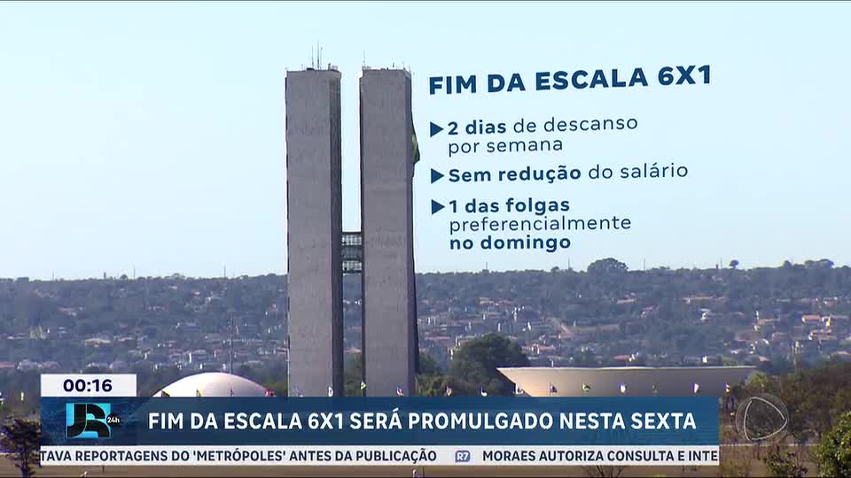 Congresso promulga fim da escala 6 por 1 e estabelece prazo para redução da jornada